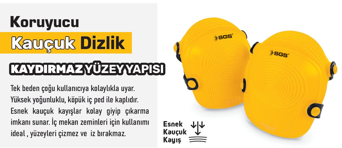 Profesonel Dizlik Körüklü Kauçuk Fayansçı Çalışma Dizliği - Görsel 2